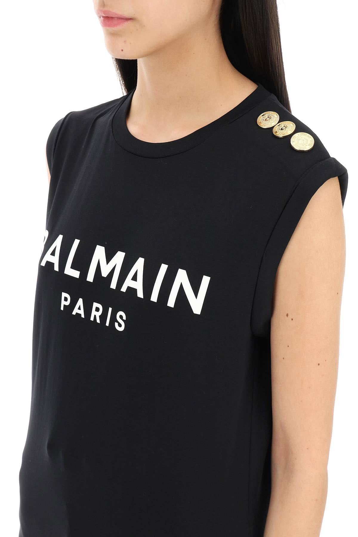 Balmain Balmain logo top with embossed buttons