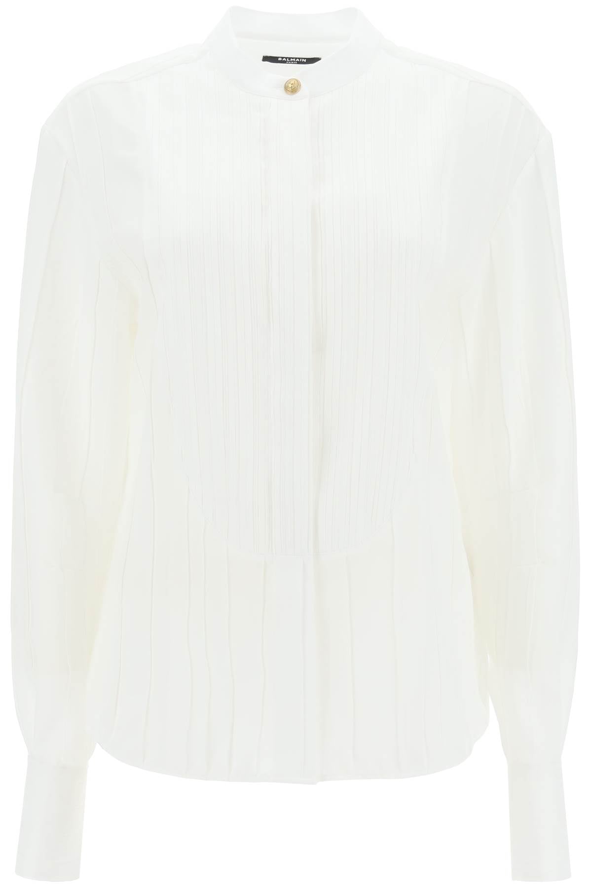 Balmain Balmain pleated bib shirt