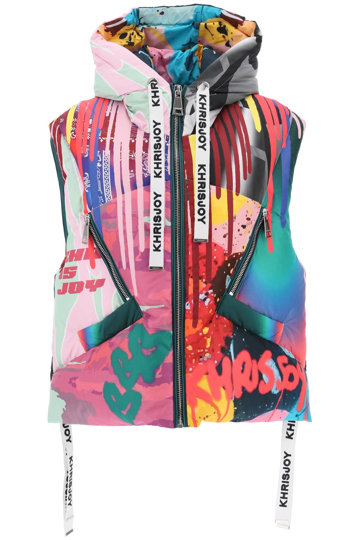 Khrisjoy Khrisjoy graffiti print iconic down vest