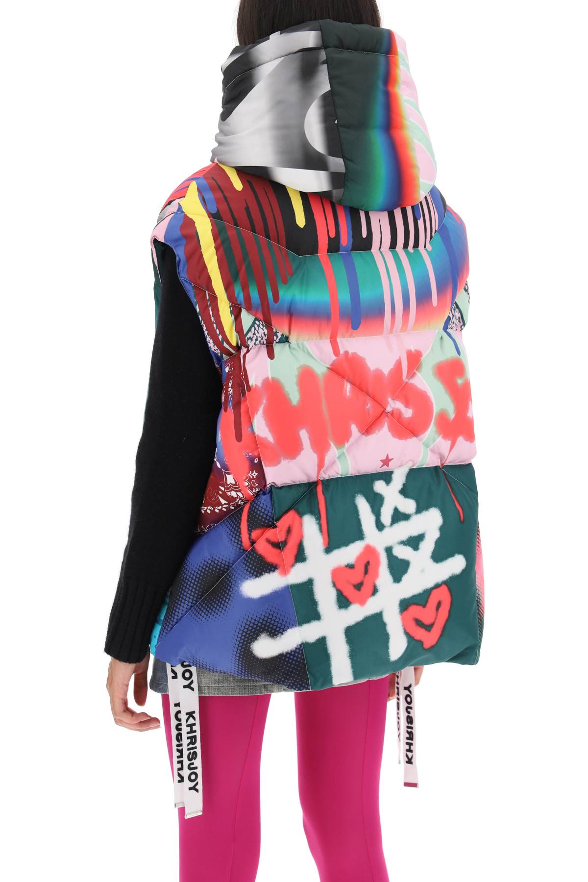 Khrisjoy Khrisjoy graffiti print iconic down vest