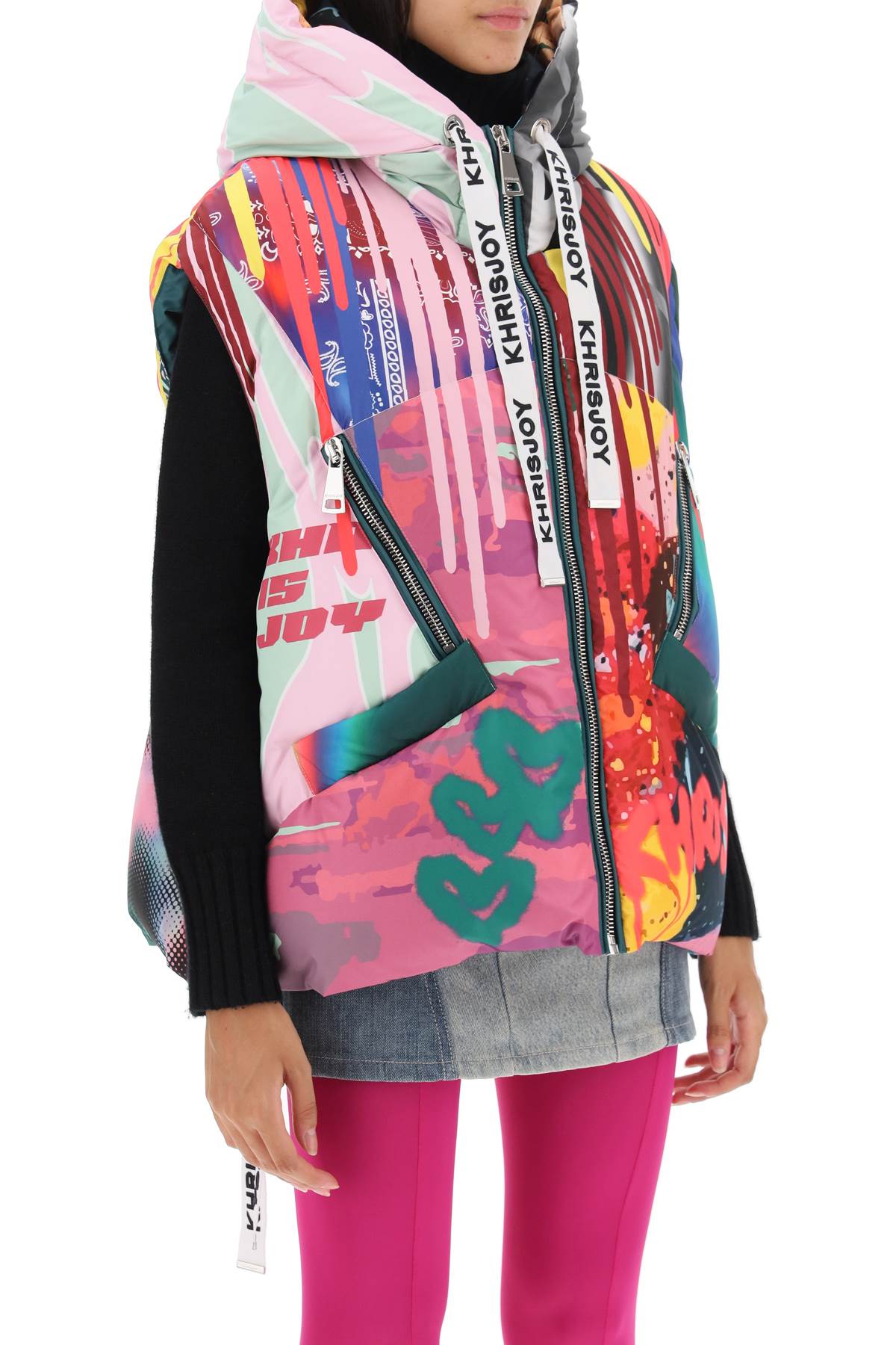 Khrisjoy Khrisjoy graffiti print iconic down vest