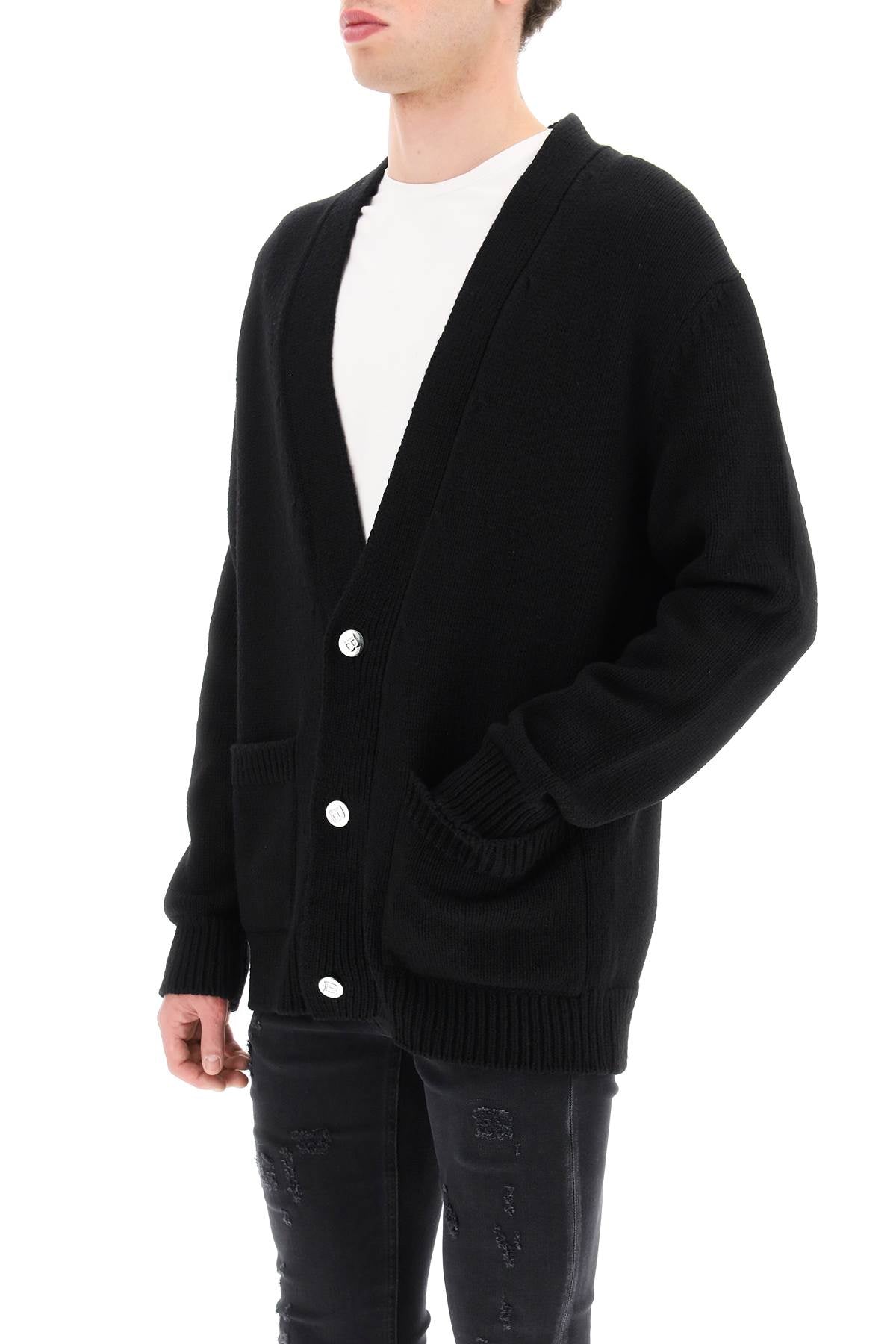 Balmain Balmain jacquard cardigan with back logo