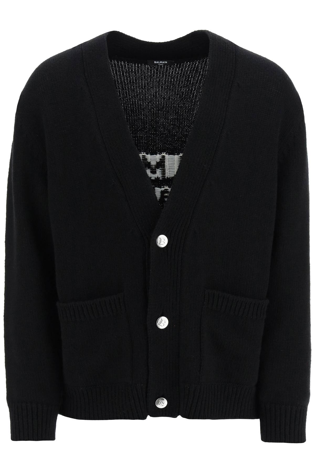 Balmain Balmain jacquard cardigan with back logo