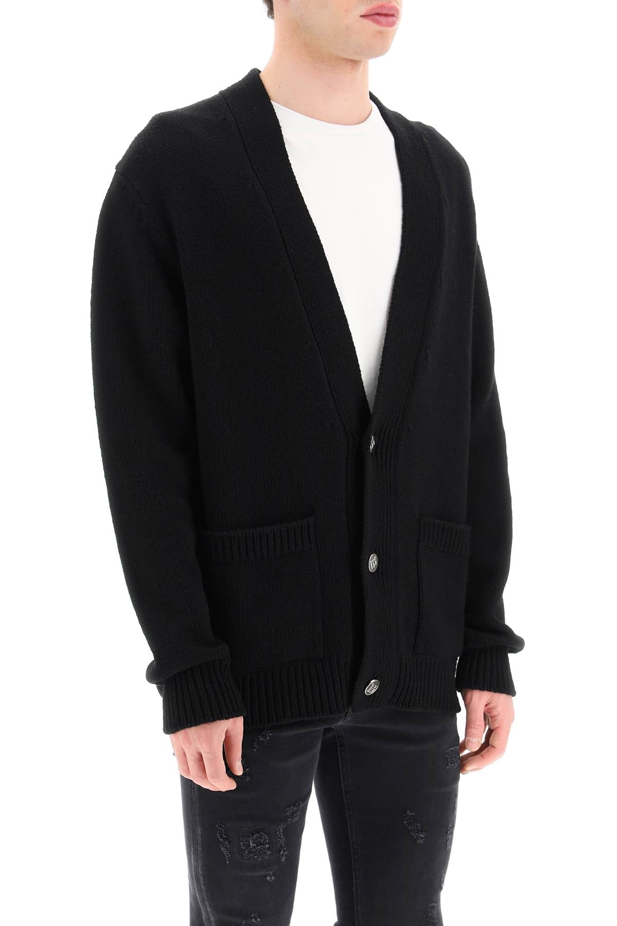 Balmain Balmain jacquard cardigan with back logo