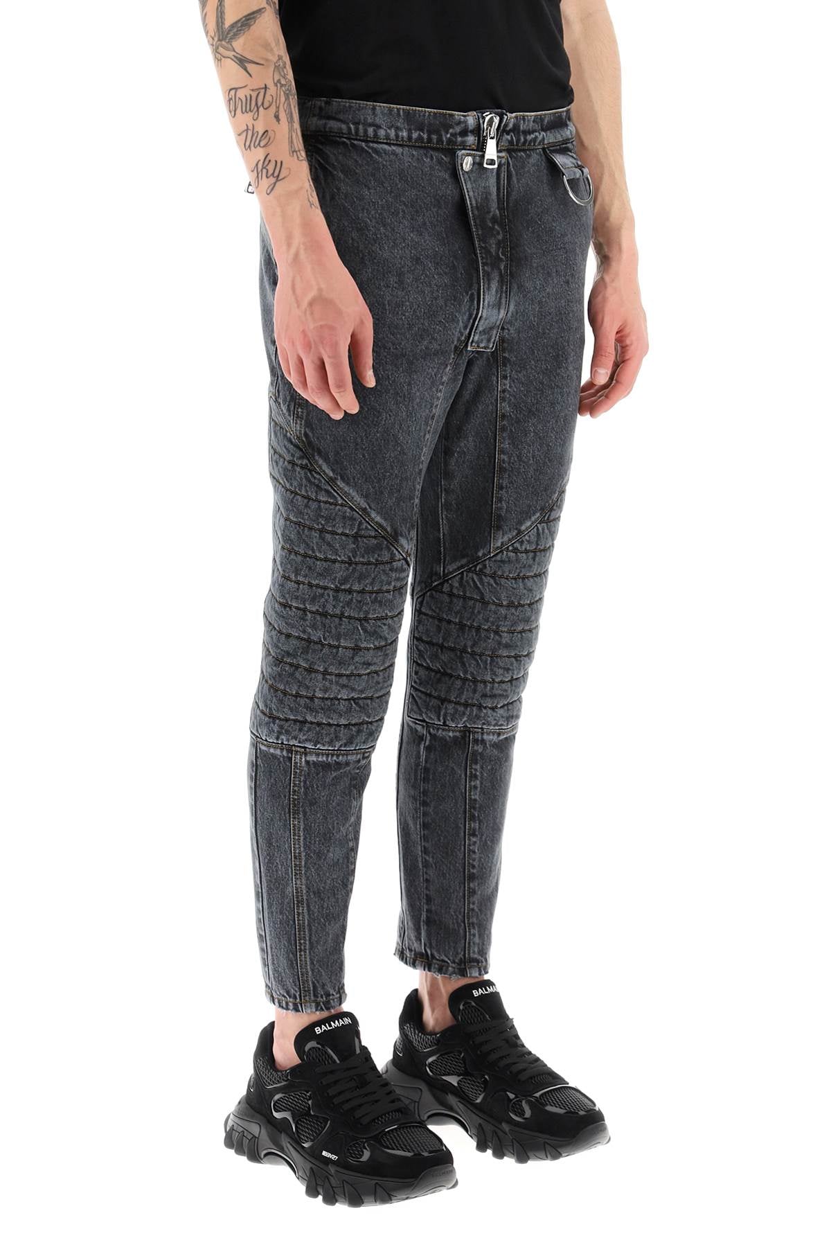 Balmain Balmain jeans with quilted and padded inserts