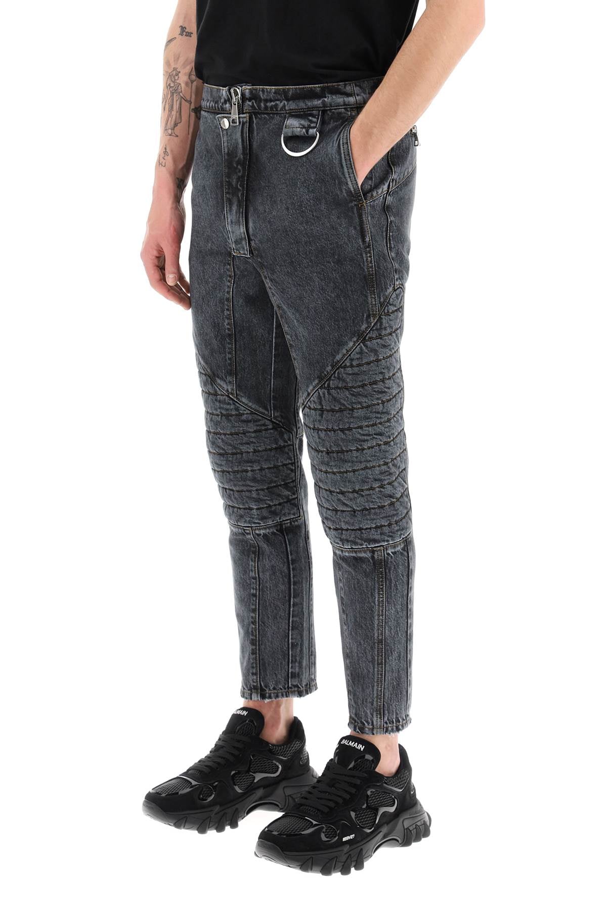 Balmain Balmain jeans with quilted and padded inserts