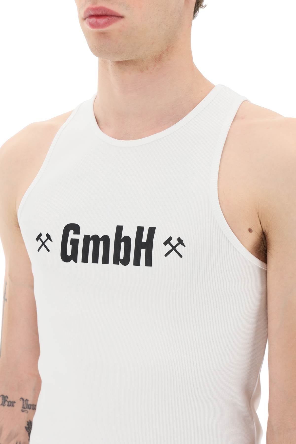 GMBH Gmbh logo print ribbed tank top