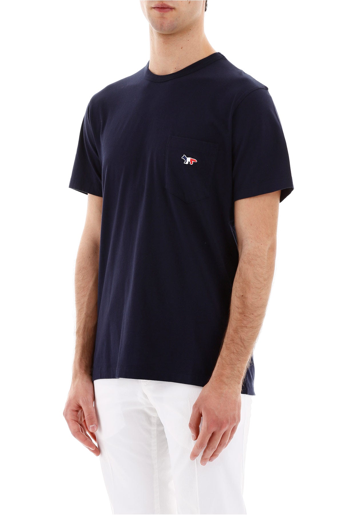 Maison Kitsune Maison kitsune t-shirt with pocket and tricolour fox