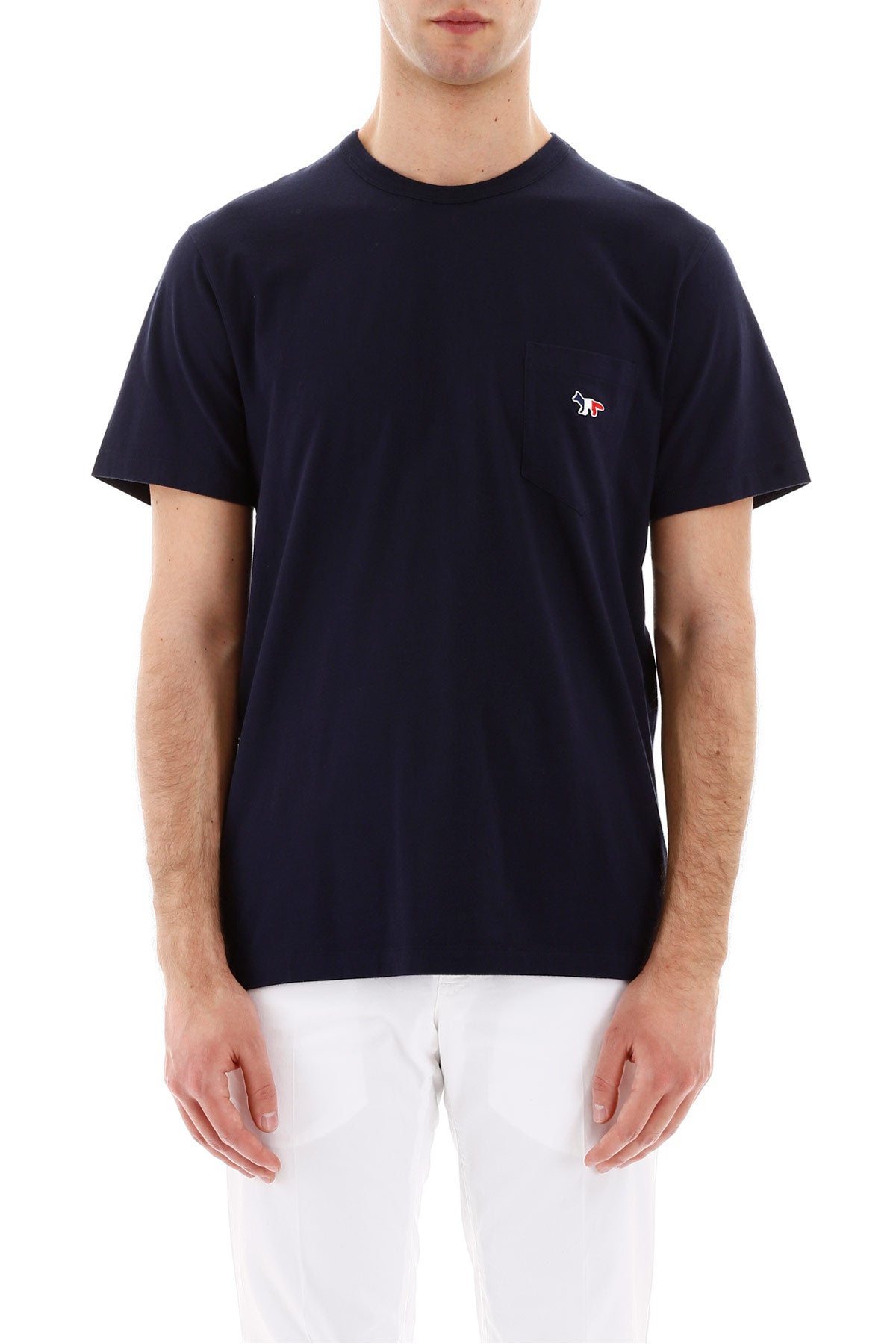 Maison Kitsune Maison kitsune t-shirt with pocket and tricolour fox