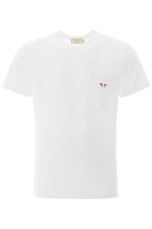 Maison Kitsune Maison kitsune t-shirt with pocket and tricolour fox