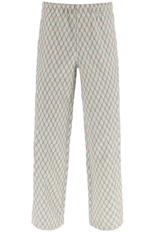 Andersson Bell Andersson bell geometric jacquard pants with side opening