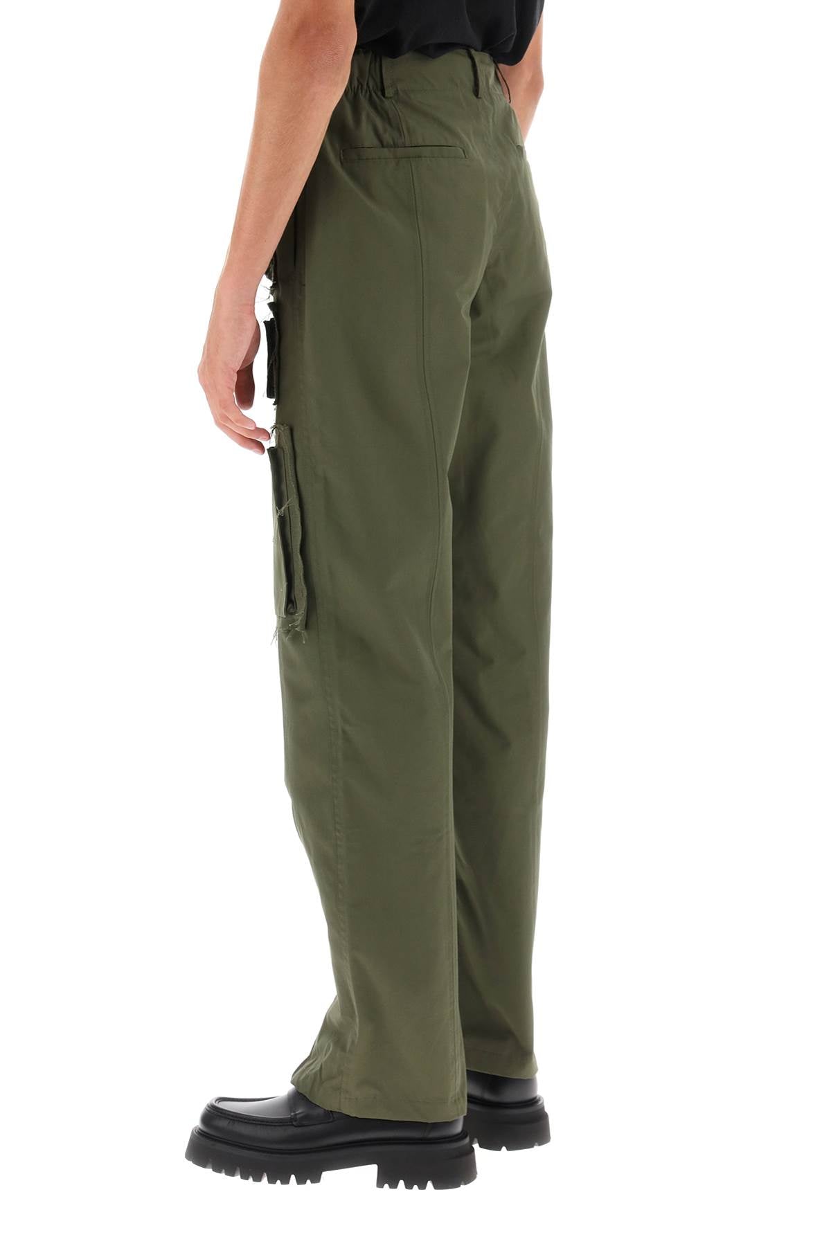 Andersson Bell Andersson bell cargo pants with raw-cut details