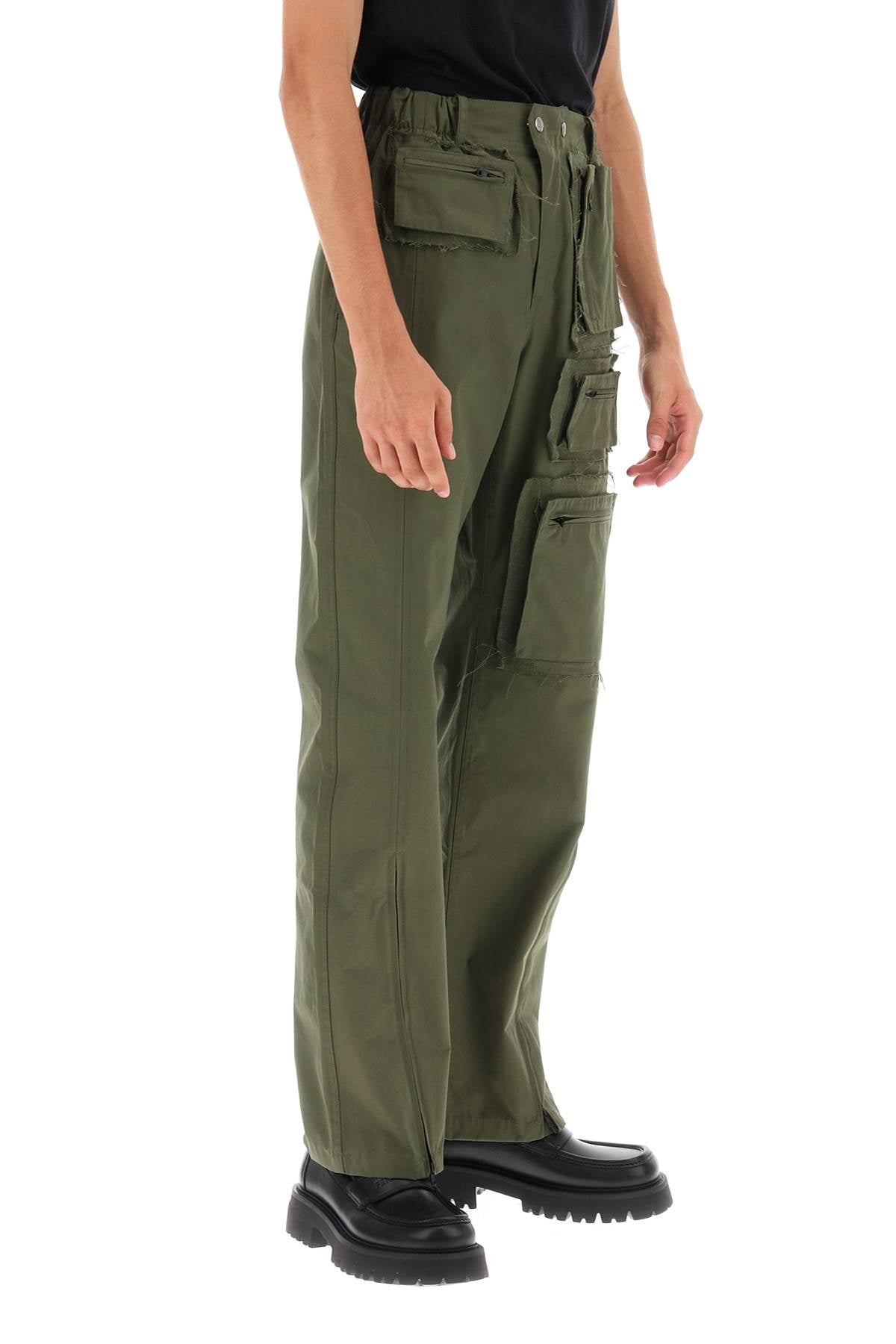 Andersson Bell Andersson bell cargo pants with raw-cut details