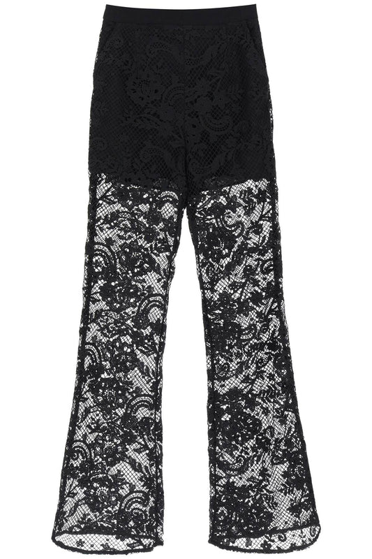 Self Portrait Self portrait bootcut pants in floral lace