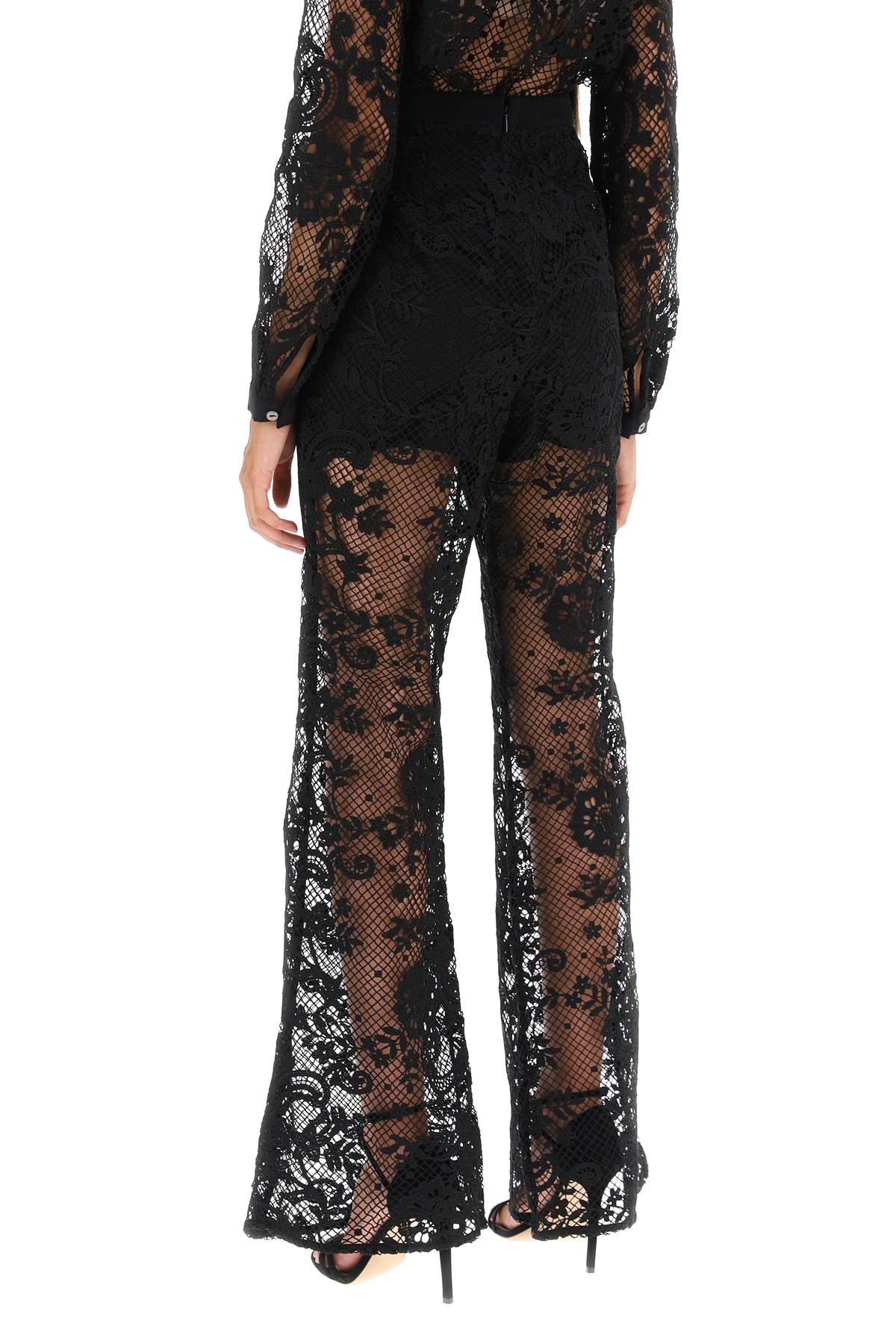 Self Portrait Self portrait bootcut pants in floral lace