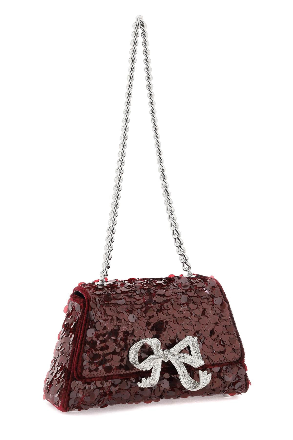 Self Portrait Self portrait sequined bow mini shoulder bag