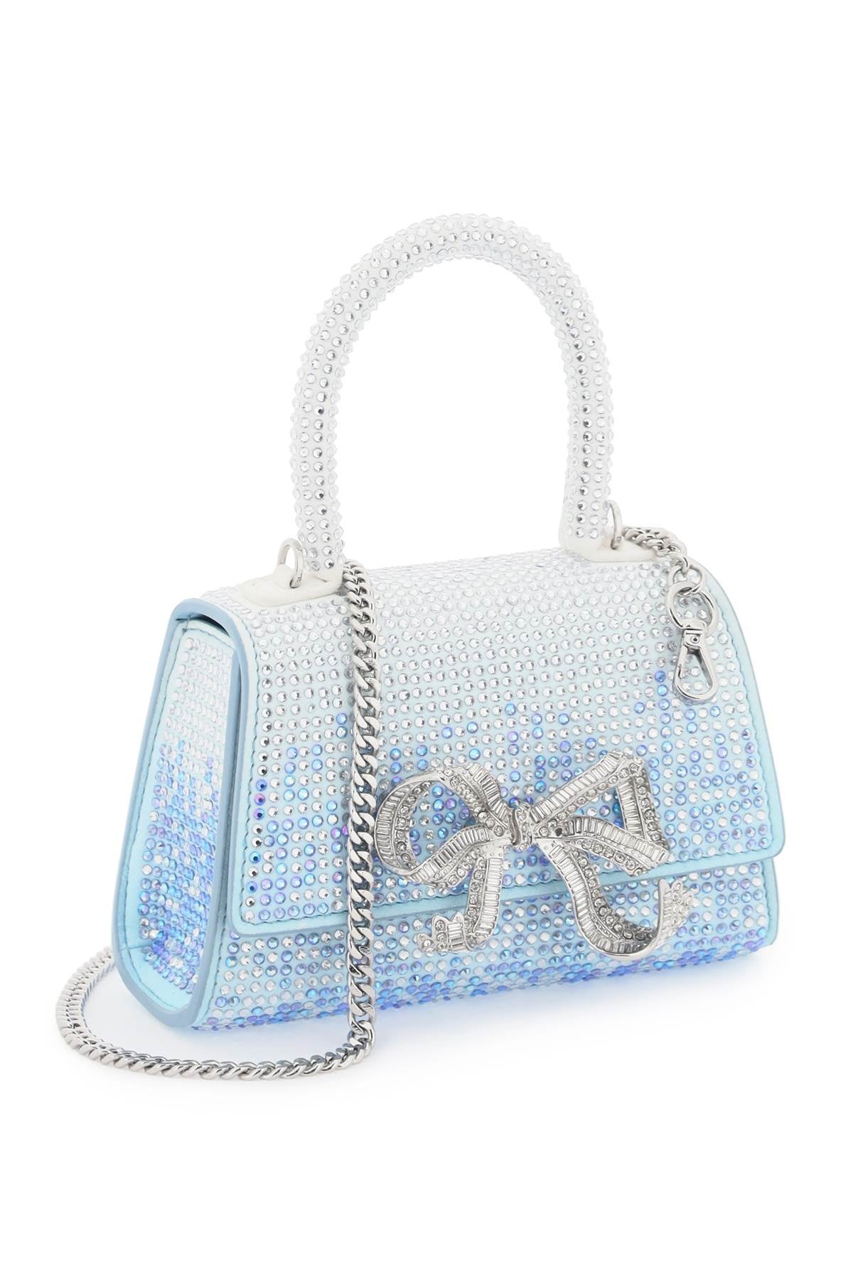 Self Portrait Self portrait the micro bow mini bag with rhinestones