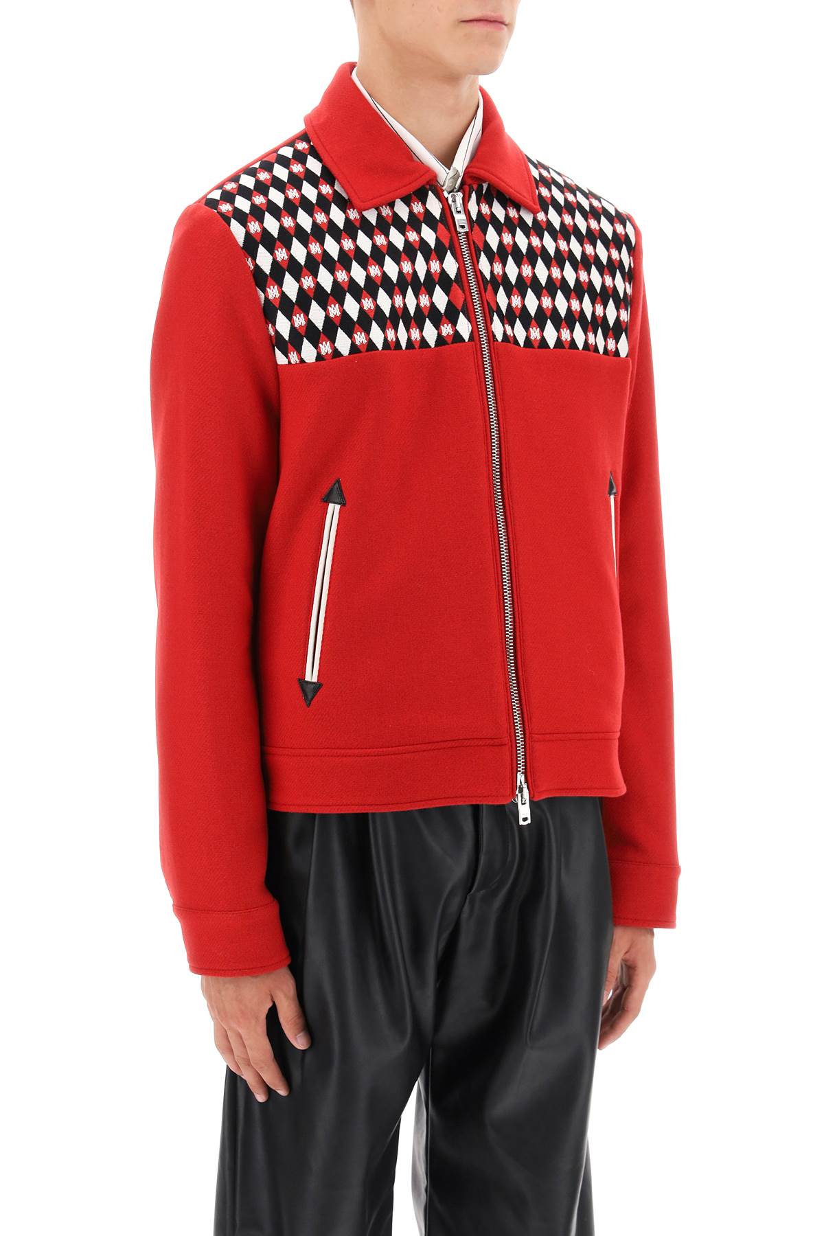 Amiri Amiri wool blouson jacket with embroidered yoke