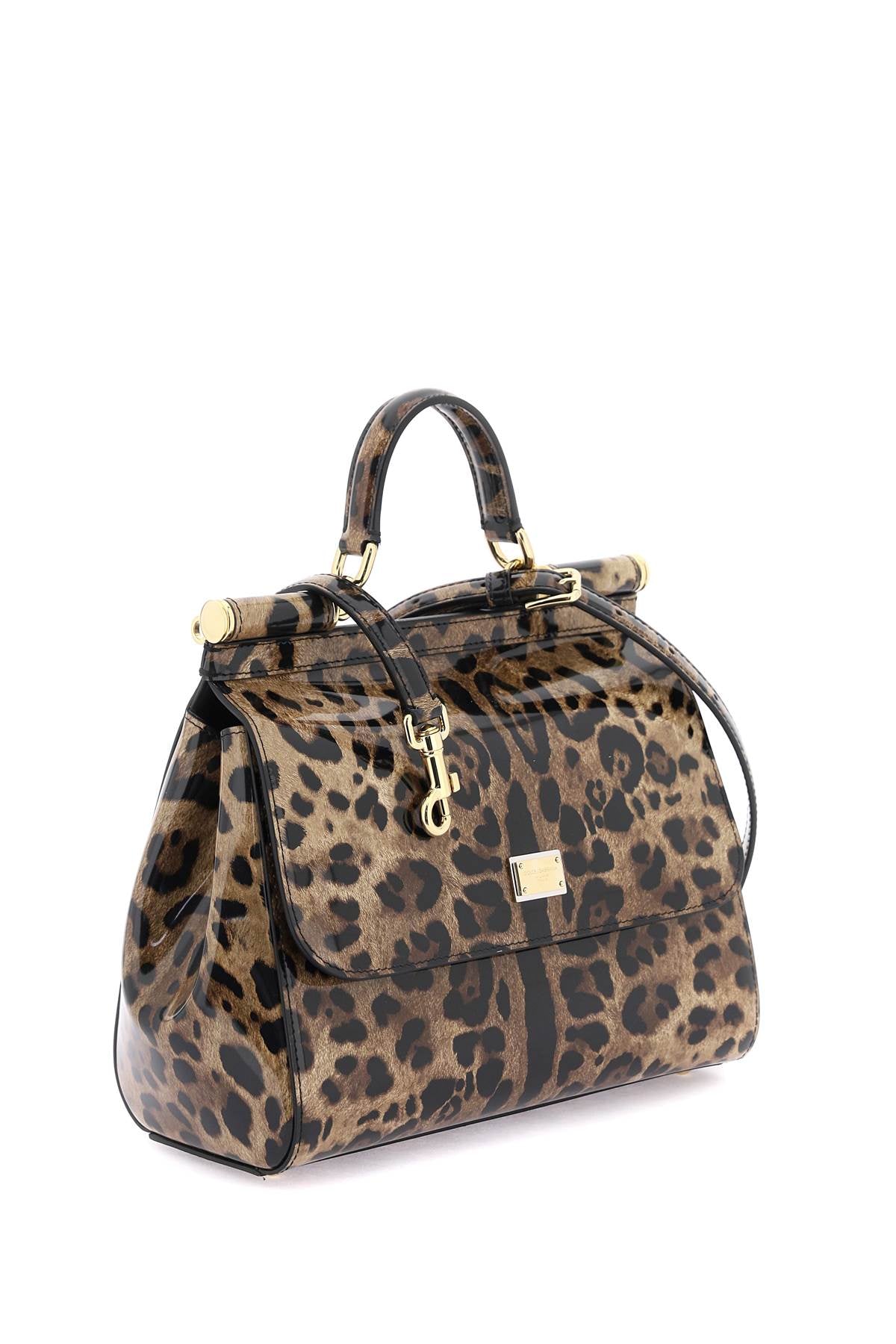 Dolce & Gabbana Dolce & gabbana leopard leather medium 'sicily' bag