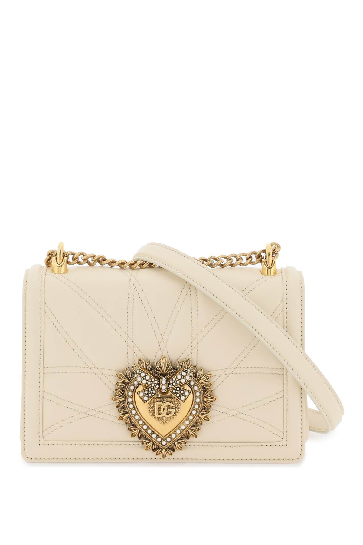 Dolce & Gabbana Dolce & gabbana medium devotion bag in quilted nappa leather