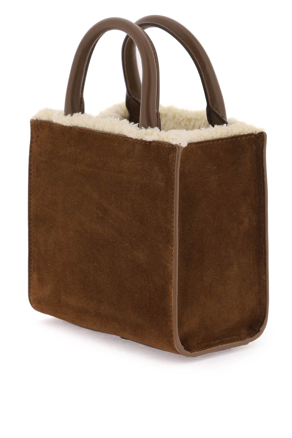 Dolce & Gabbana Dolce & gabbana dg daily mini suede and shearling tote bag