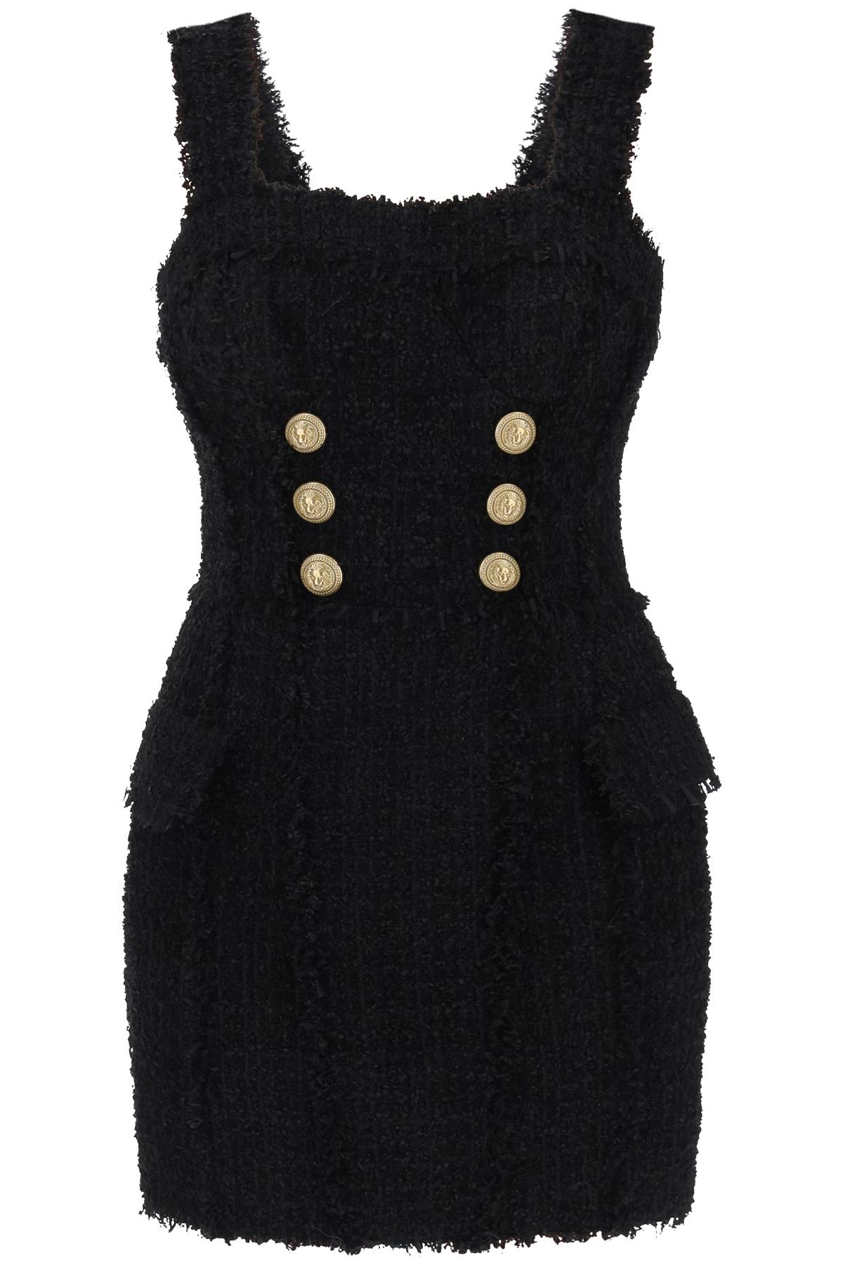 Balmain Balmain tweed mini dress with golden buttons