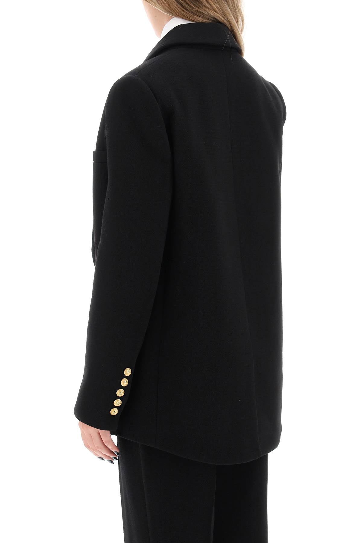 Balmain Balmain wool crepe open jacket