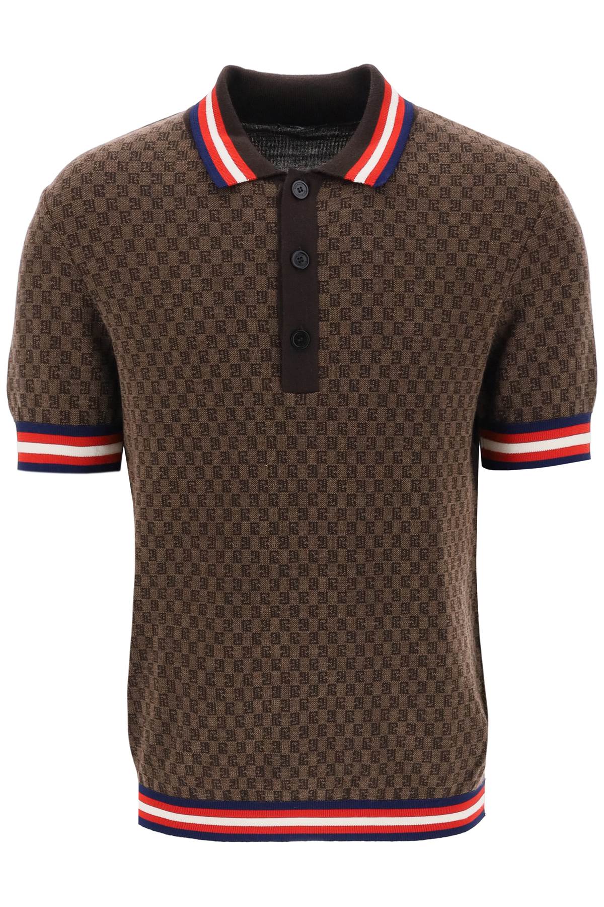 Balmain Balmain mini monogram jacquard polo shirt