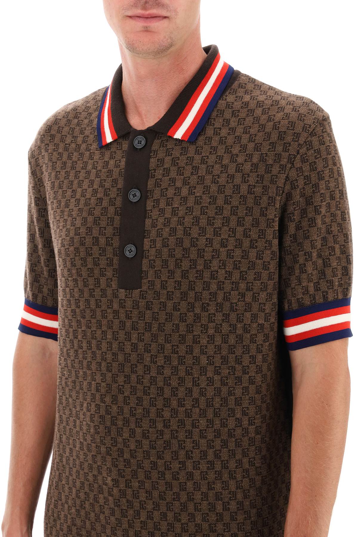 Balmain Balmain mini monogram jacquard polo shirt