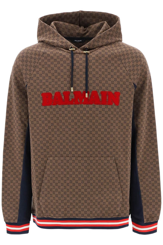 Balmain Balmain mini monogram jacquard hoodie