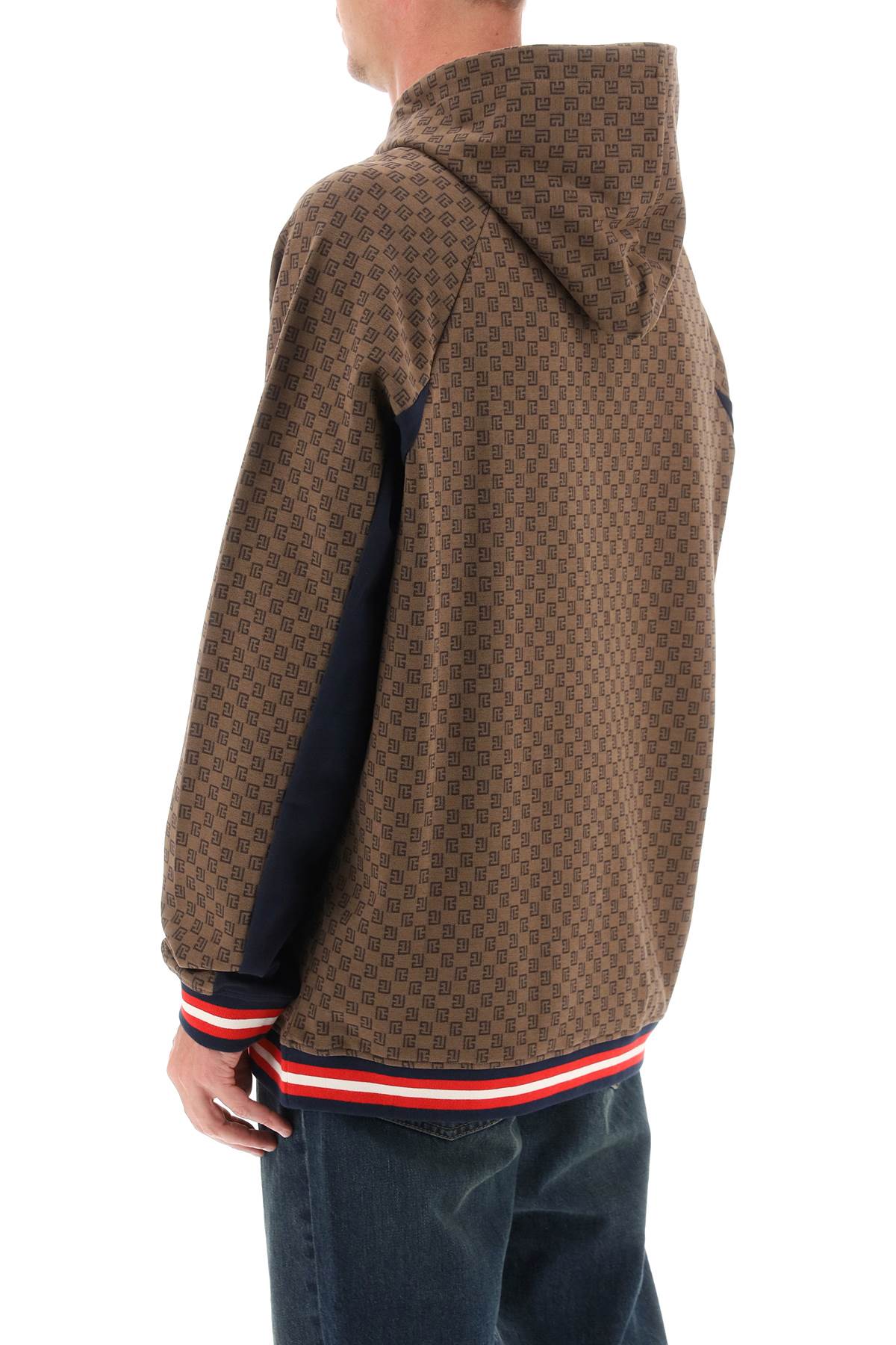 Balmain Balmain mini monogram jacquard hoodie