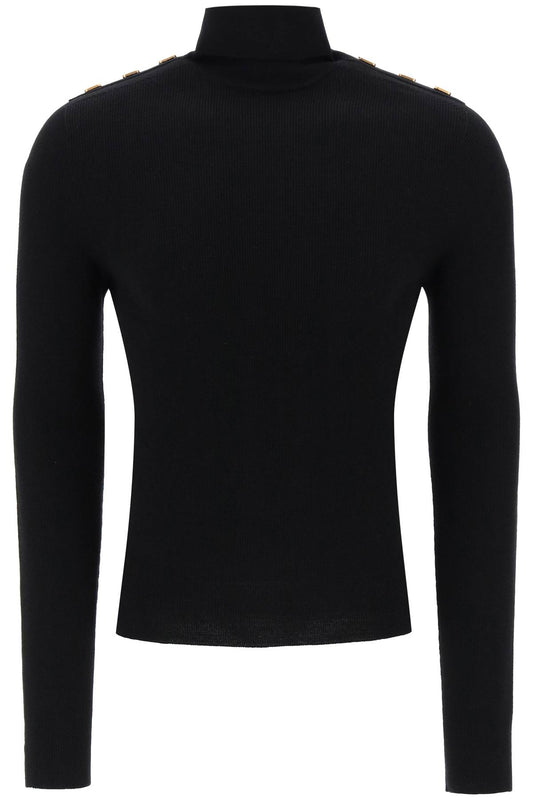 Balmain Balmain turtleneck sweater with monogram buttons