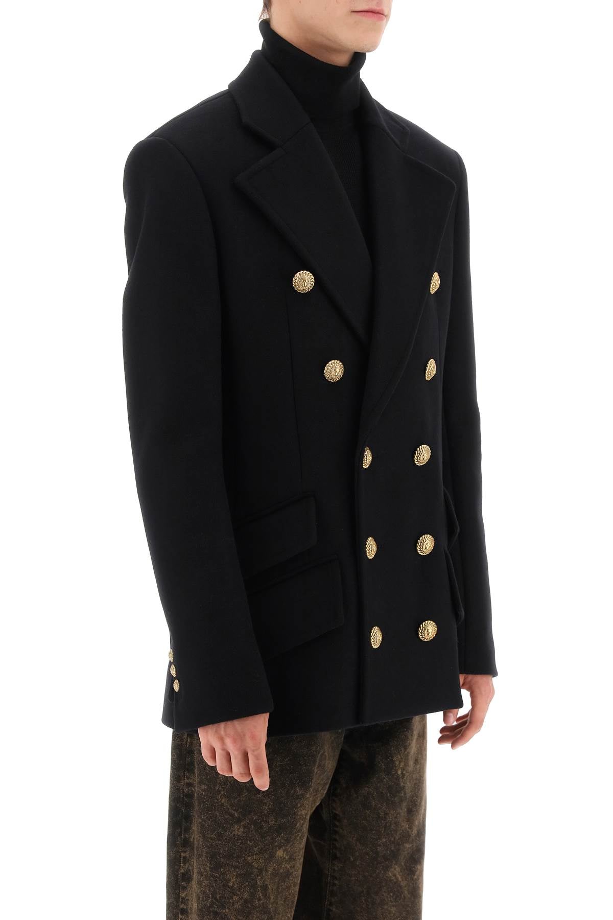 Balmain Balmain double-breasted wool peacoat