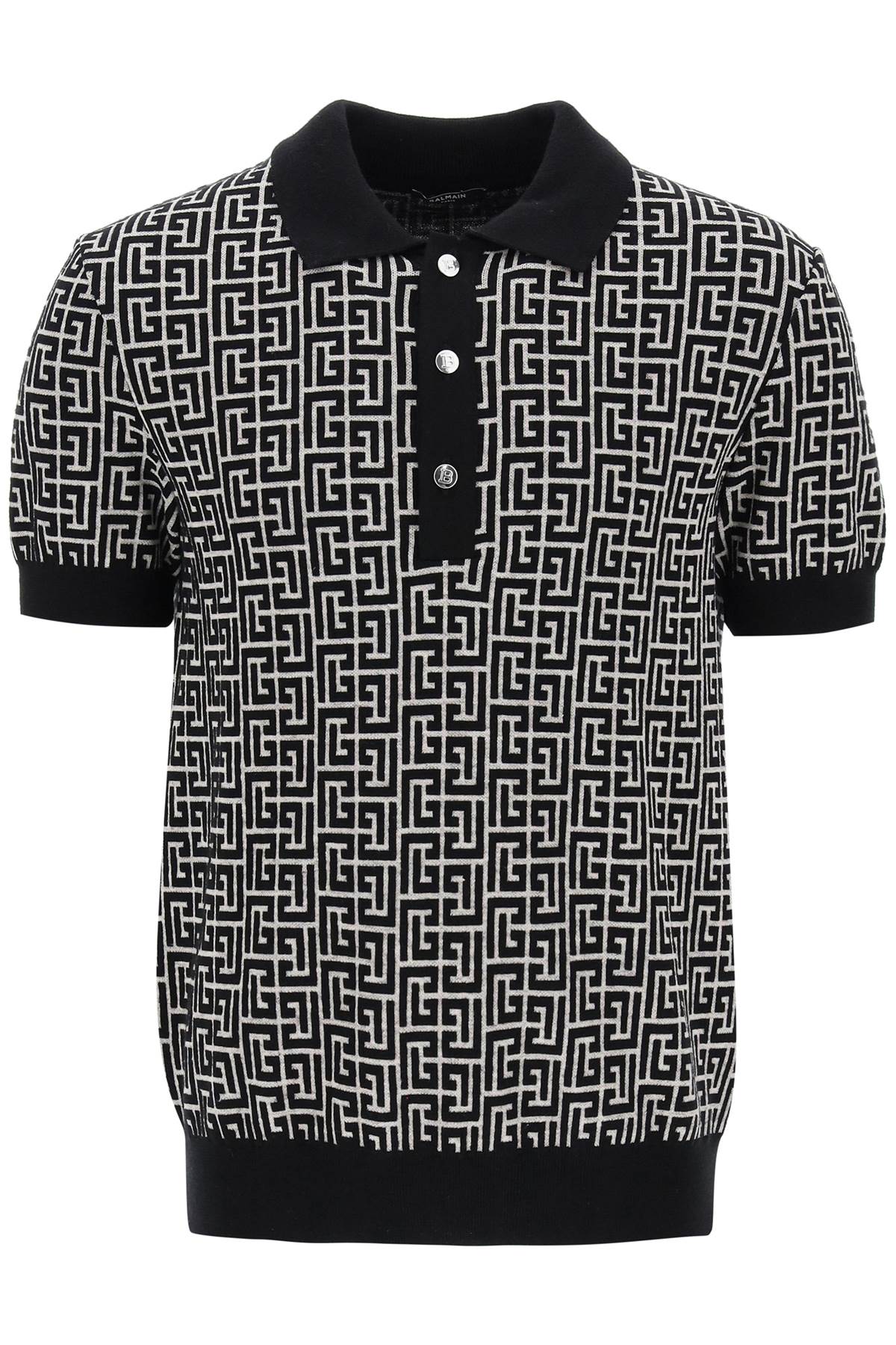 Balmain Balmain knitted polo shirt with monogram