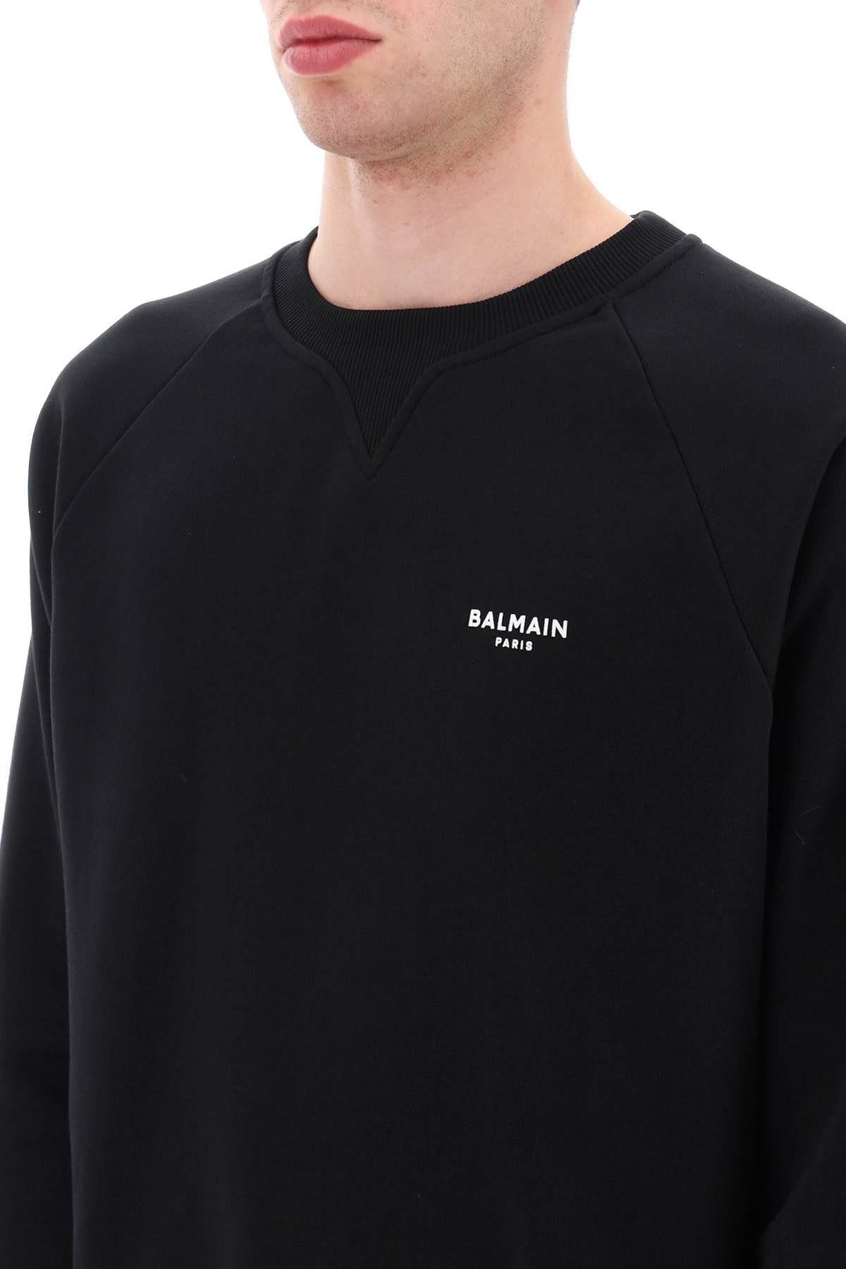 Balmain Balmain crew-neck sweatshirt with flocked logo