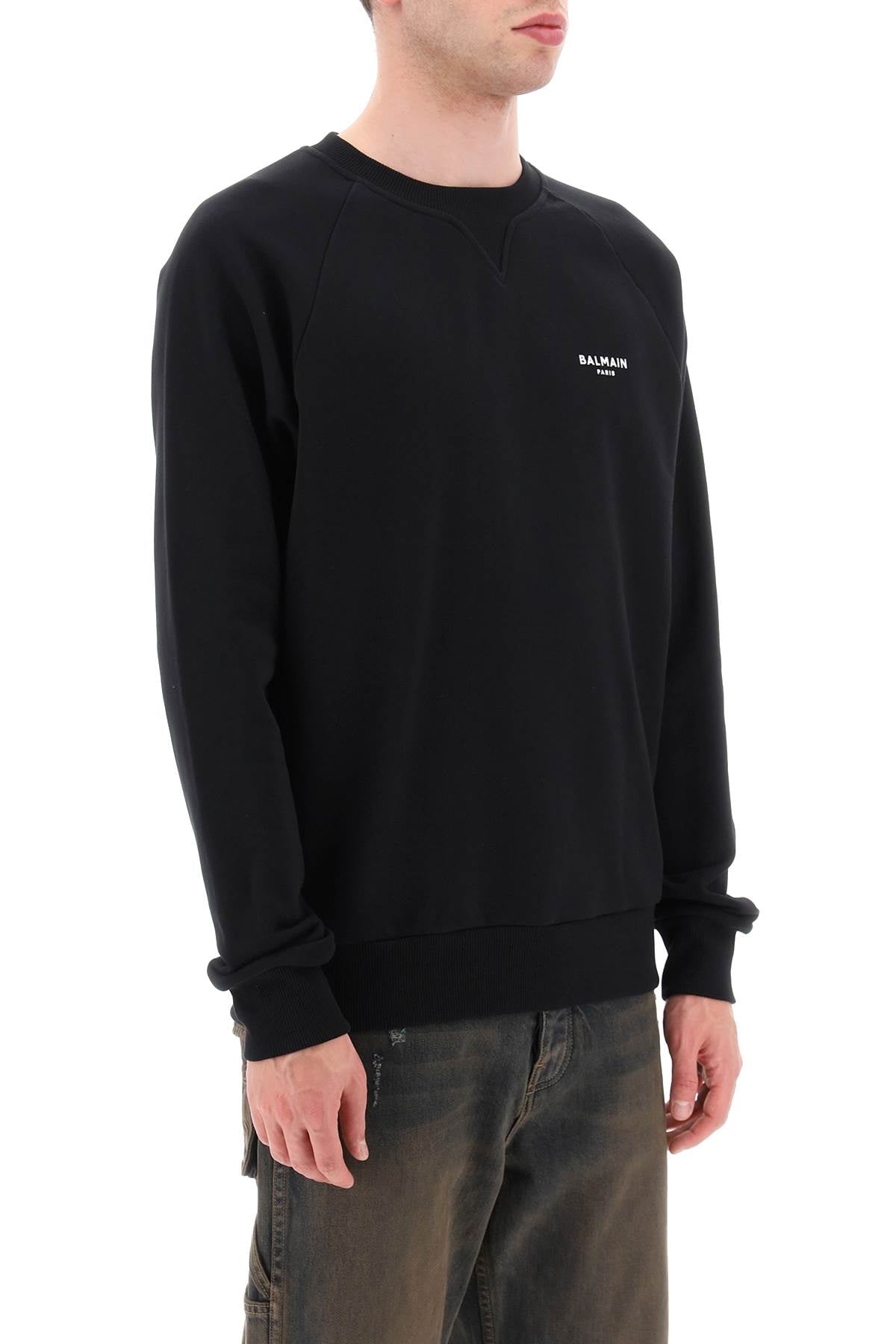 Balmain Balmain crew-neck sweatshirt with flocked logo