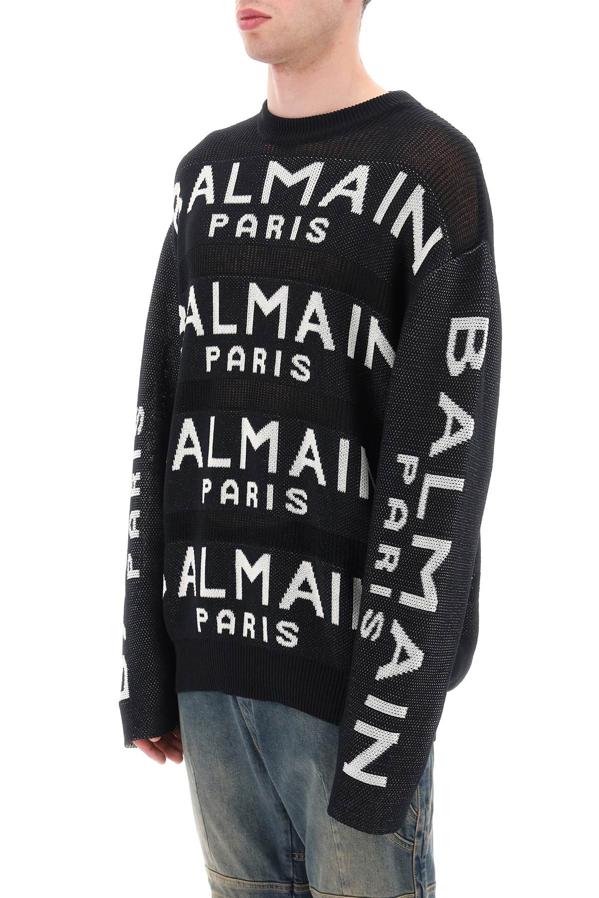 Balmain Balmain cotton pullover with all-over logo