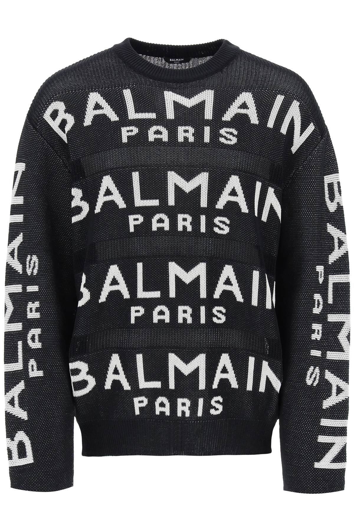 Balmain Balmain cotton pullover with all-over logo