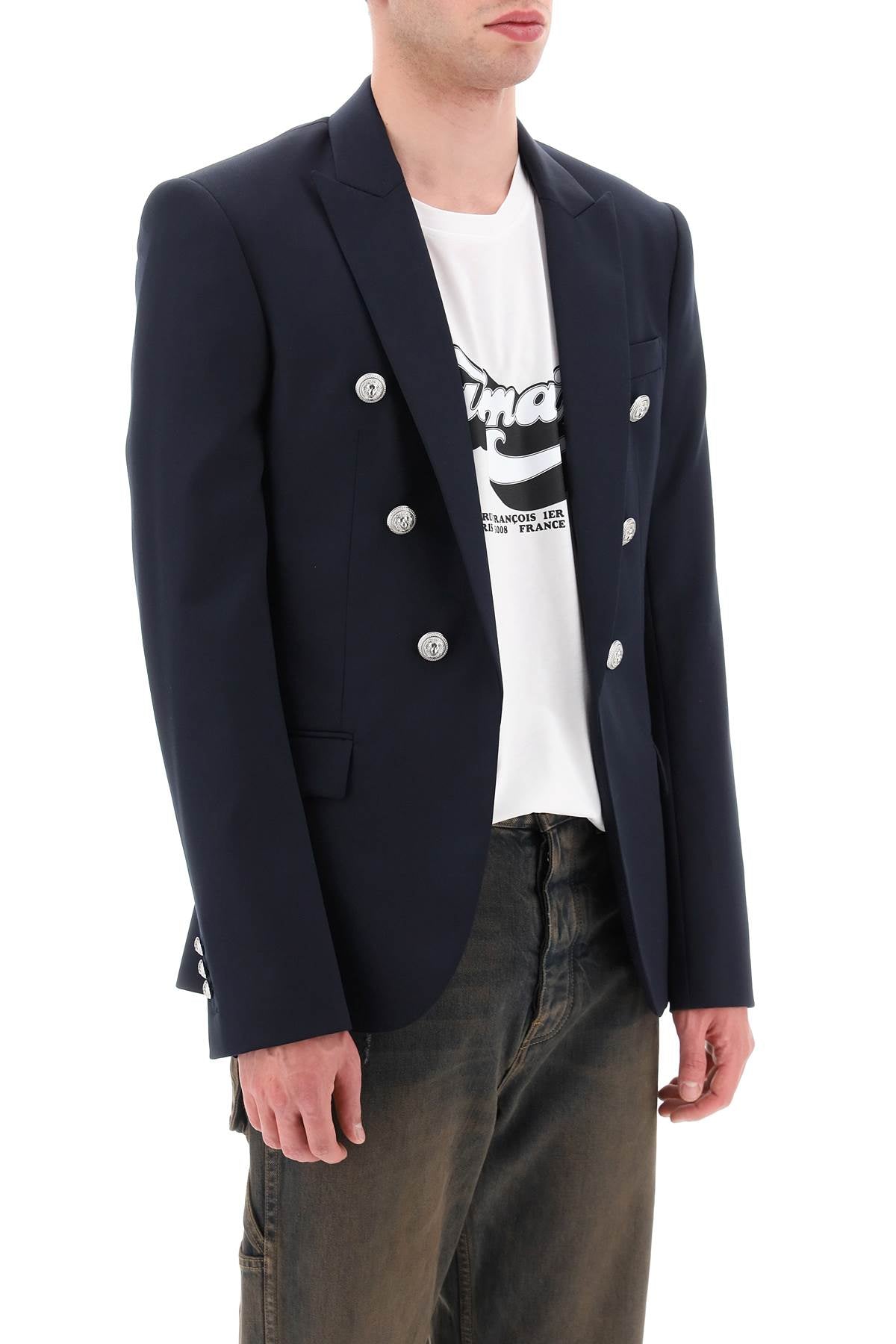 Balmain Balmain wool jacket with ornamental buttons