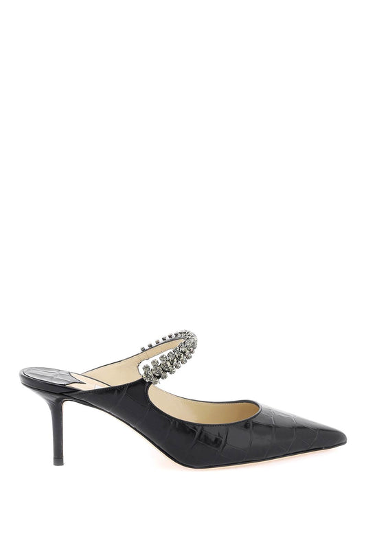 Jimmy Choo Jimmy choo croc-embossed leather bing 65 mules