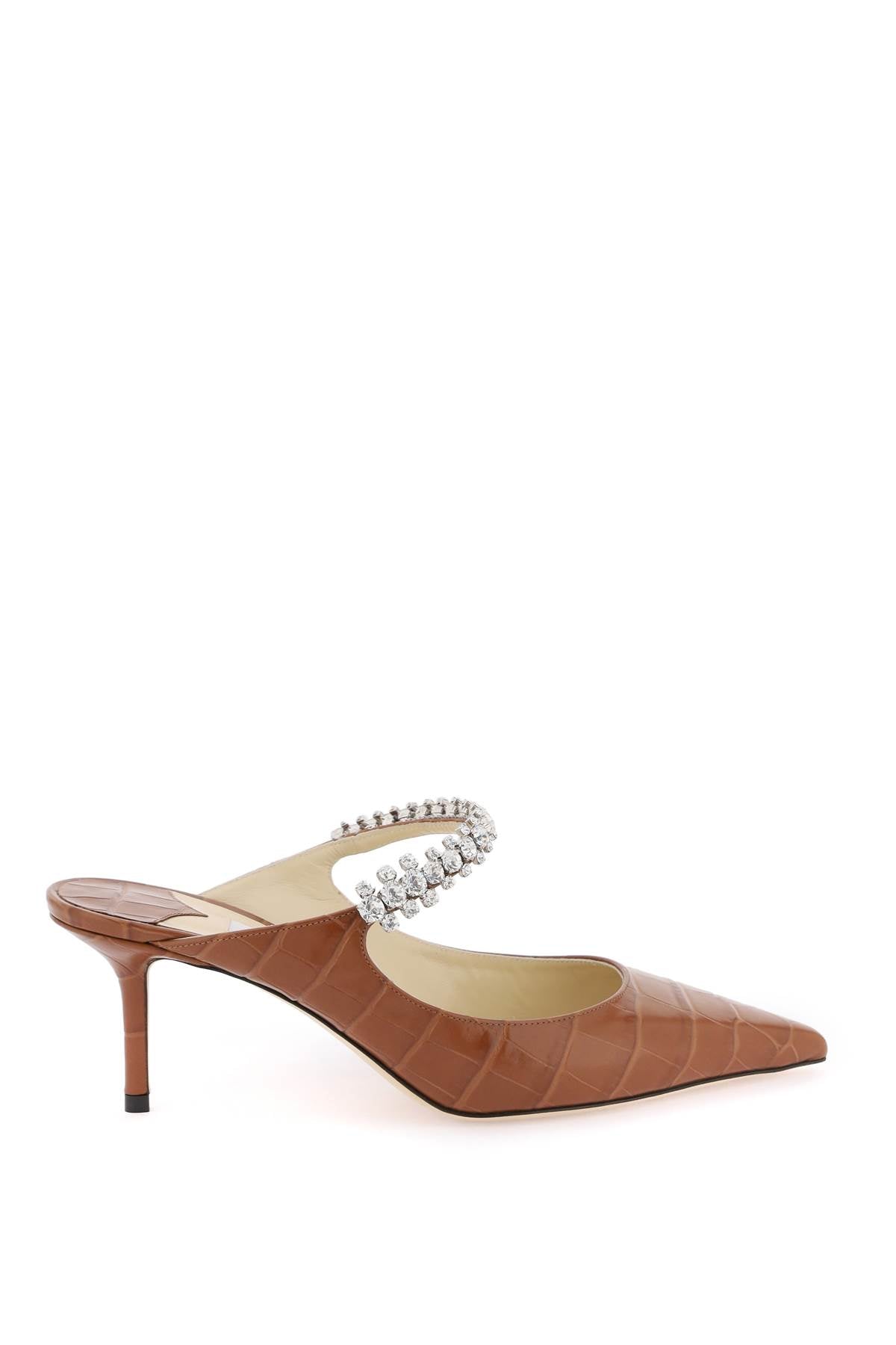 Jimmy Choo Jimmy choo croc-embossed leather bing 65 mules