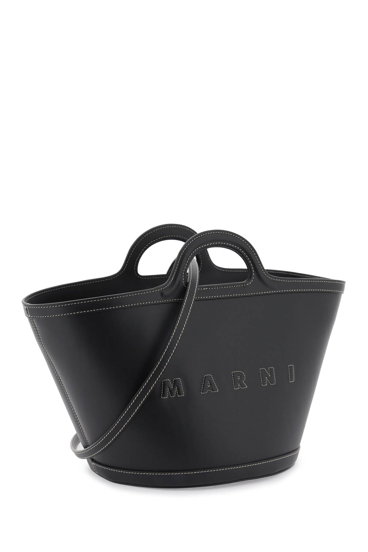 Marni Marni leather small tropicalia bucket bag