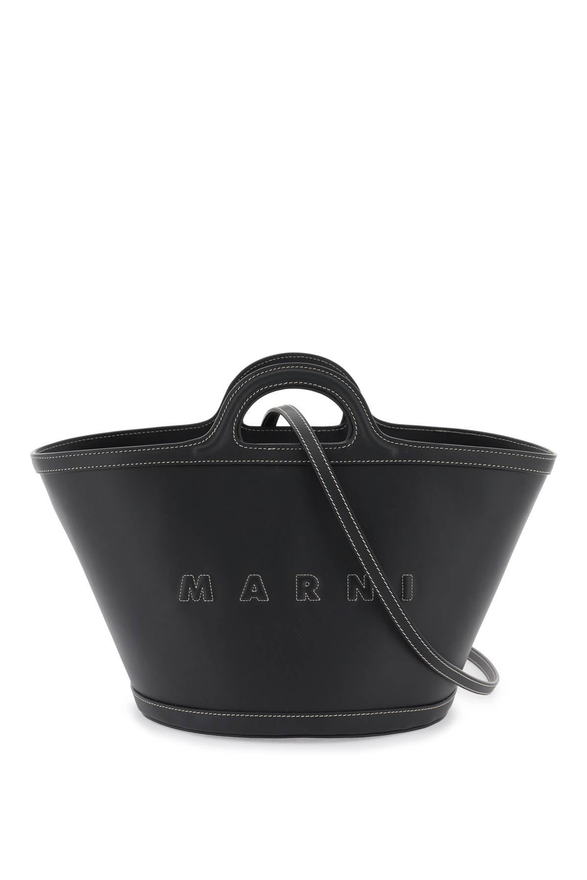 Marni Marni leather small tropicalia bucket bag