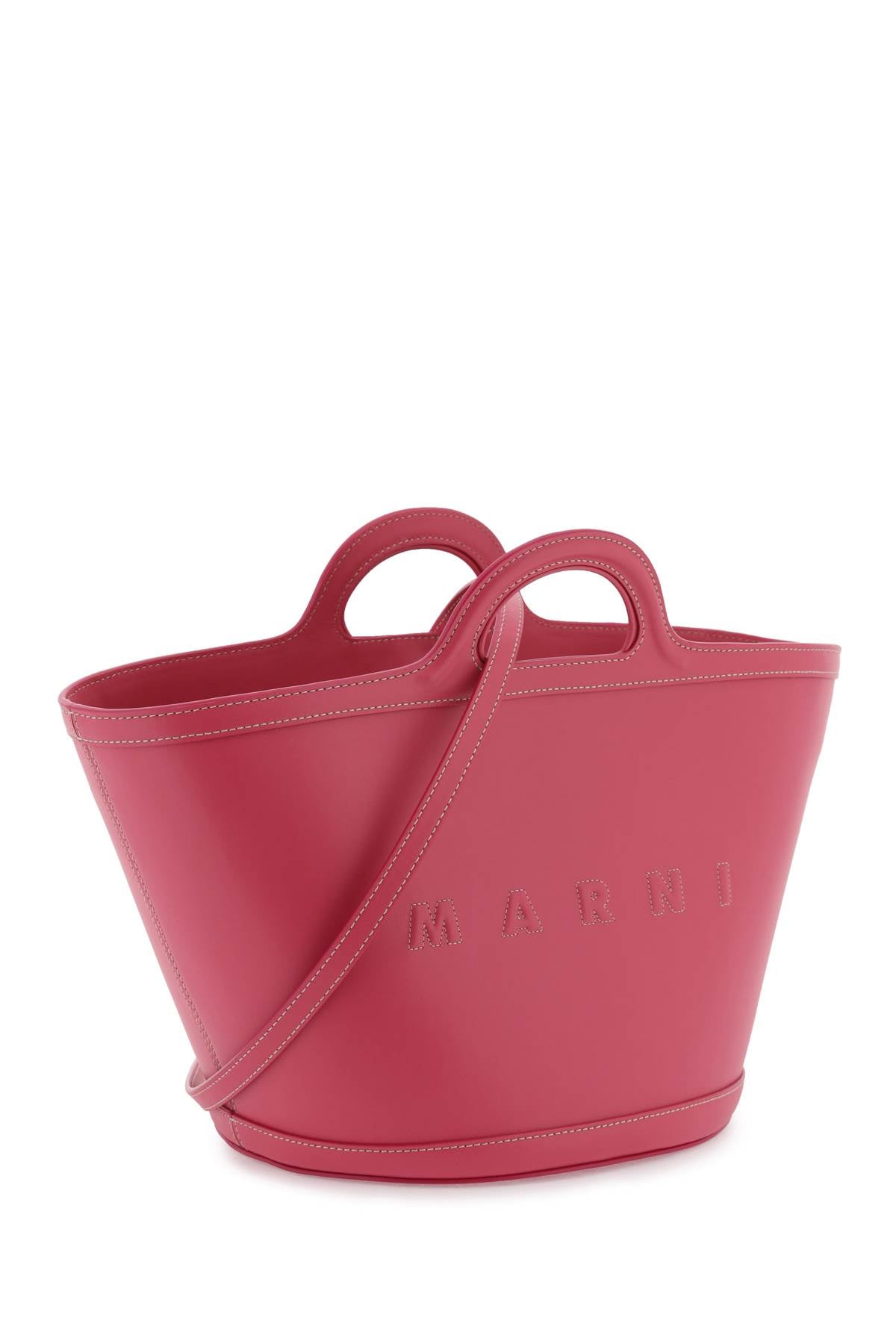 Marni Marni leather small tropicalia bucket bag