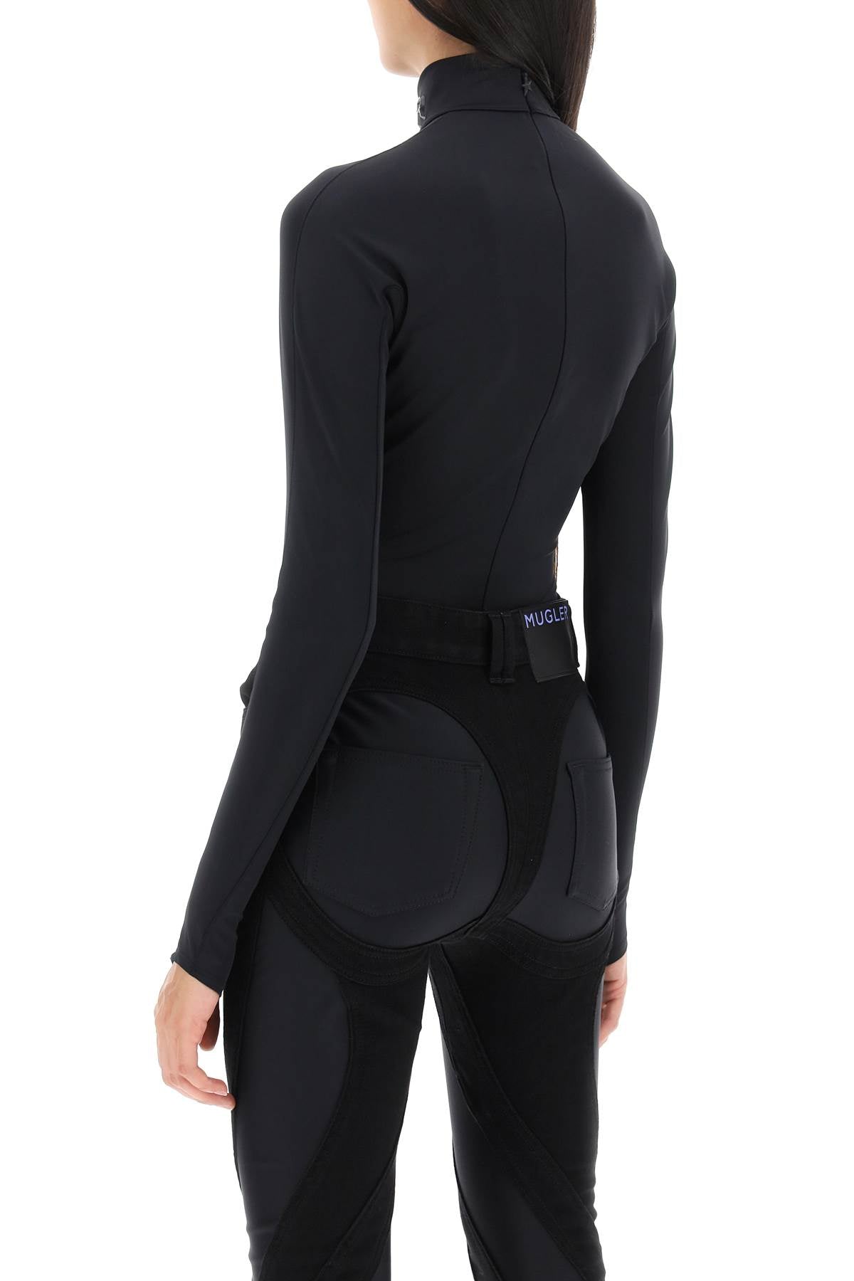 Mugler Mugler bodysuit with stand collar