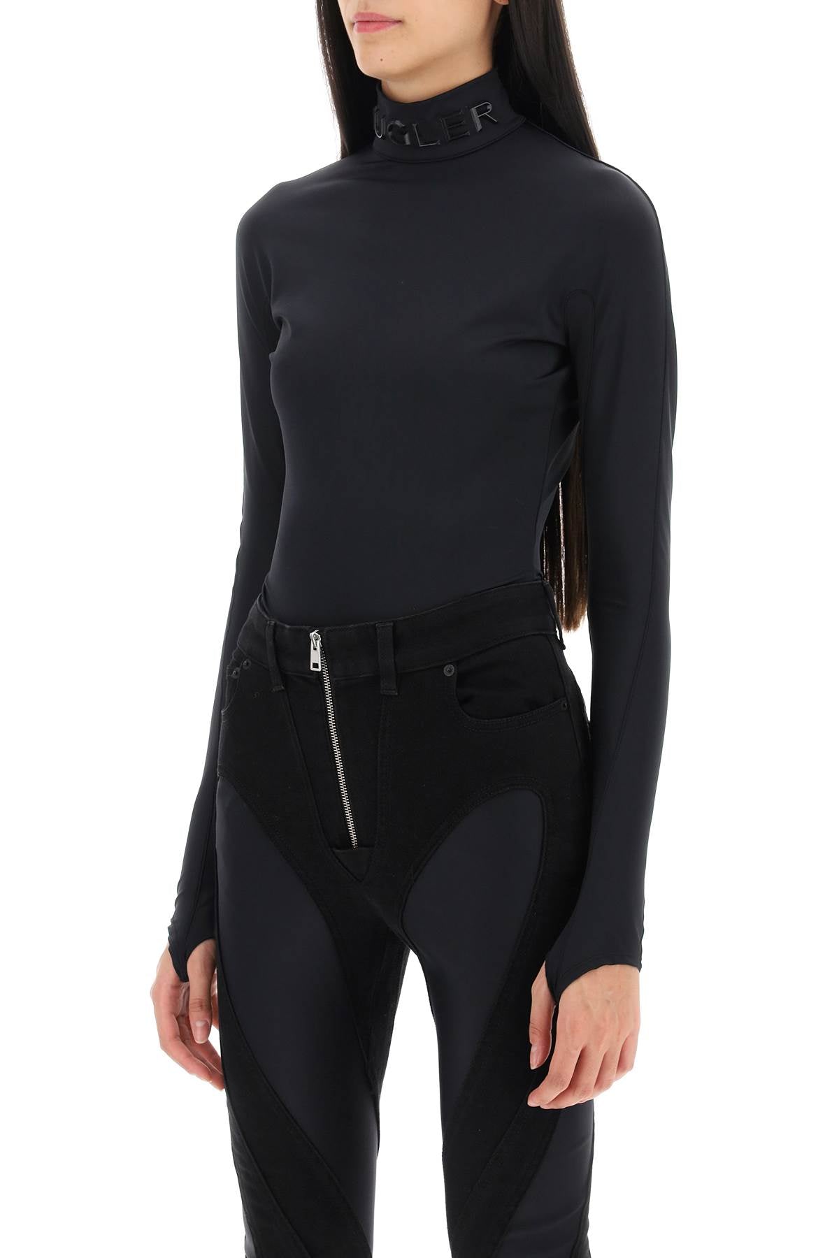 Mugler Mugler bodysuit with stand collar