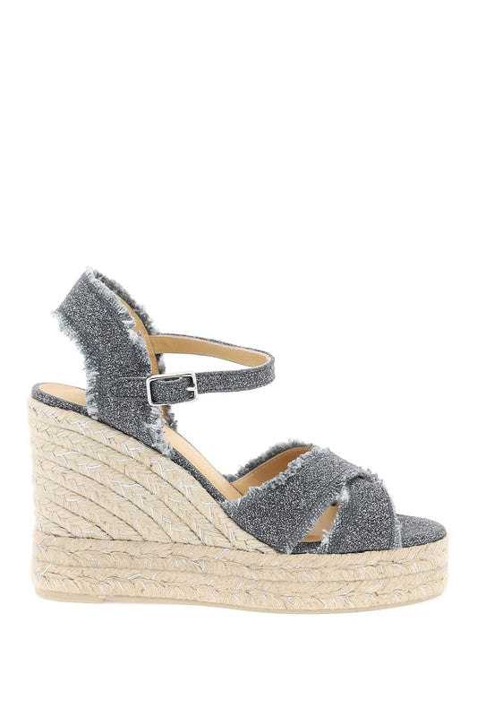 Castañer Castaner lurex bromelia wedge sandals