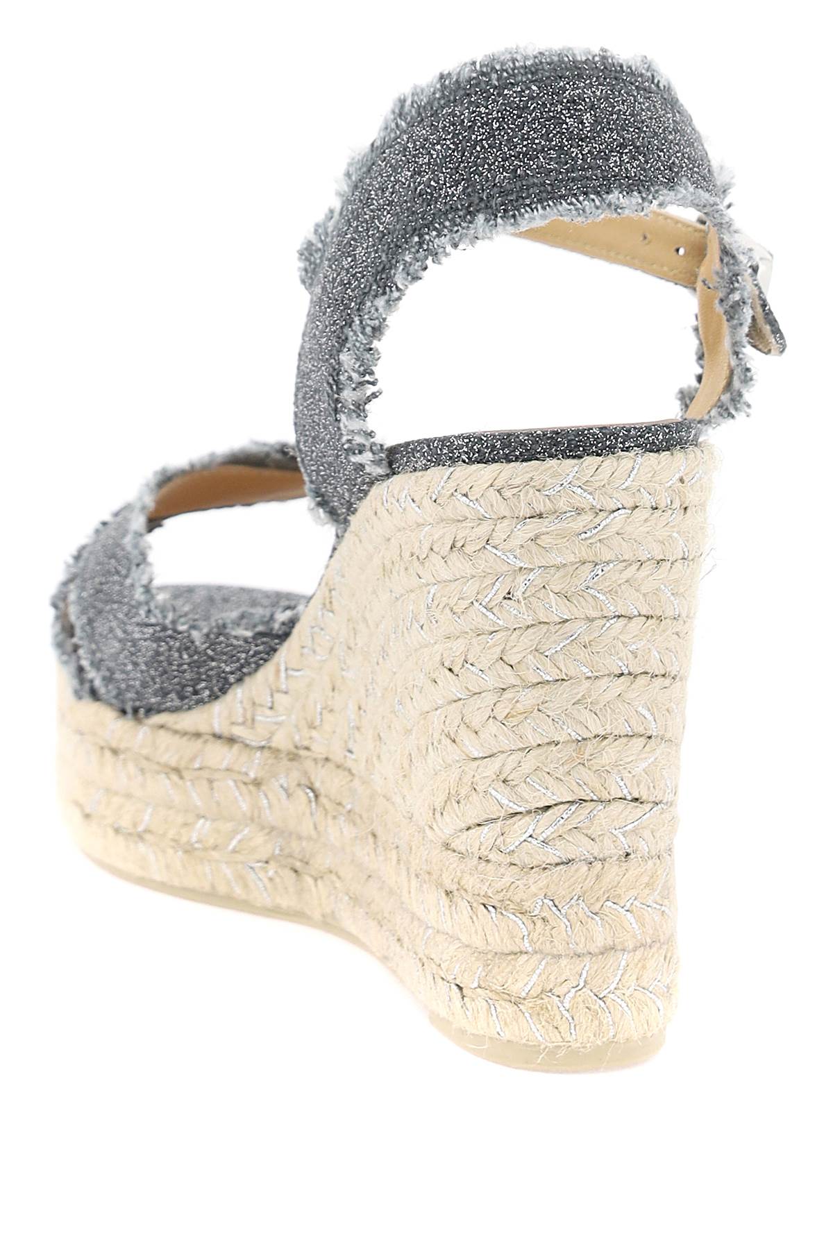 Castañer Castaner lurex bromelia wedge sandals