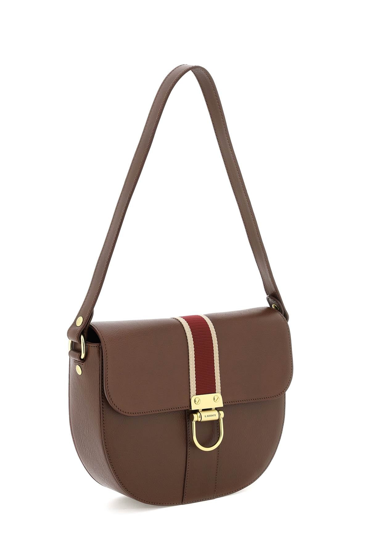 Il Bisonte Il bisonte leather shoulder bag with ribbon