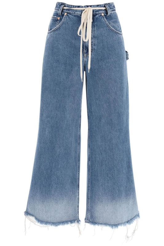 Closed Closed wide leg jeans with distressed details.